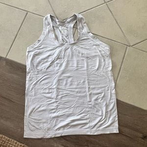 White Athleta Fitted Tank